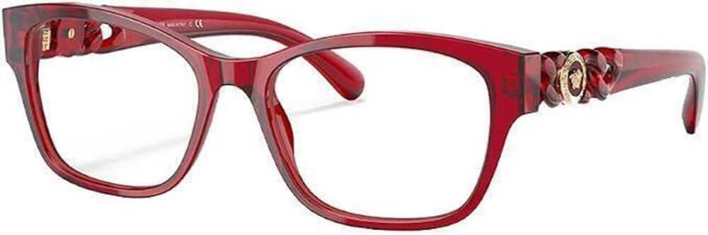 NWT Versace 0VE3306F-388-54 Red 54mm Glasses